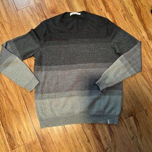 Calvin Klein Gray Crewneck Sweater Merino Wool Med